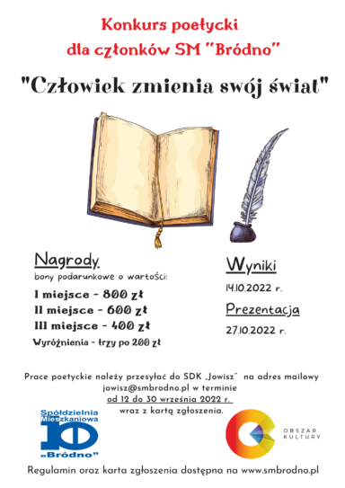 Konkurs poetycki – „Człowiek zmienia swój świat”