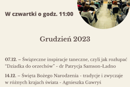 Uniwersytet  trzeciego wieku – grudzień 2023