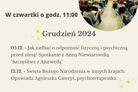 Uniwersytet Trzeciego Wieku – grudzień 2024