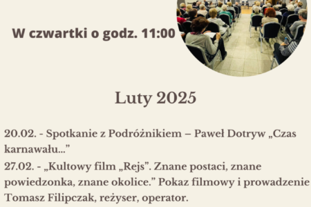 Uniwersytet Trzeciego Wieku – luty 2025