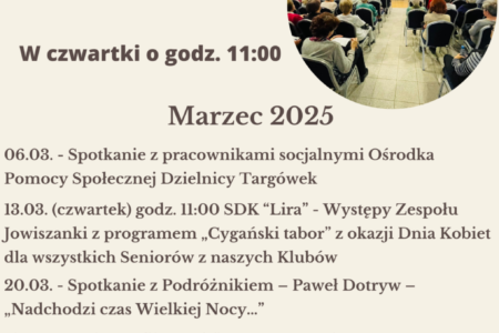 Uniwersytet Trzeciego Wieku – marzec 2025