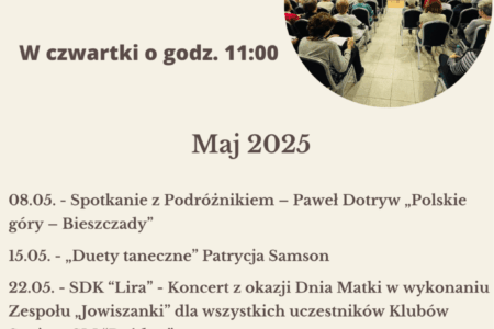 Uniwersytet Trzeciego Wieku – maj 2025