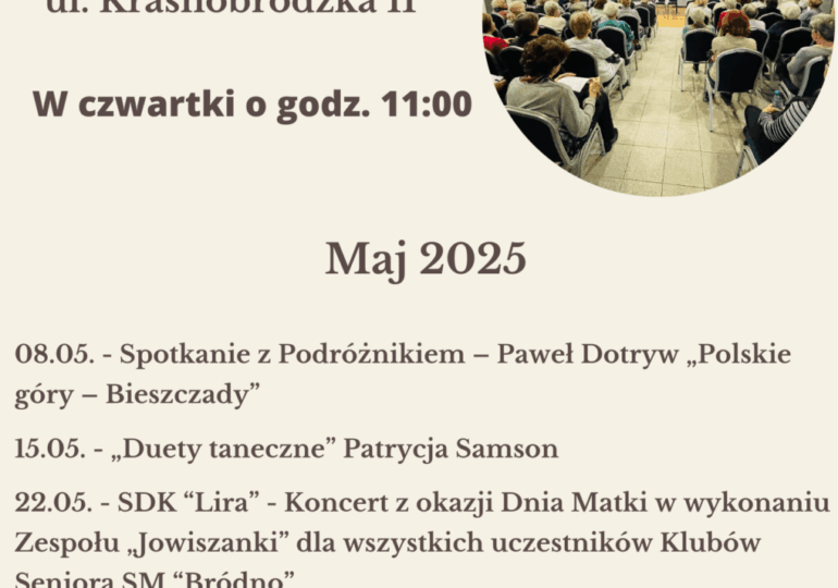 Uniwersytet Trzeciego Wieku – maj 2025