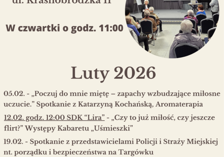 Harmonogram Wykładów Uniwersytetu III Wieku – luty 2026