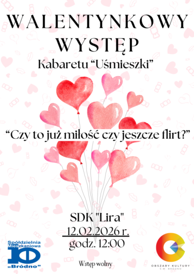 Walentynkowy występ kabaretu „Uśmieszki”